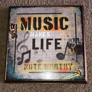 Music Makes Life Note Worthy - wall art